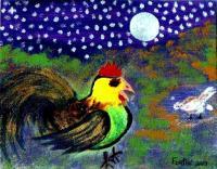 Le Coq A Picasso - Acrylic Paintings - By Lise-Marielle Fortin, Impressionnisme Painting Artist