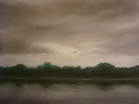 Lone Flight - Pastel Drawings - By Paul Horton, Impressionism Drawing Artist