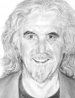 Billy Connolly - Pencil And Paper Drawings - By Carol Newman, Black And White Drawing Artist