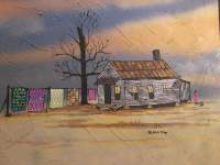 Otheas Quilts - Mixed Paintings - By Ken Blacktop Gentle, Southern Folk Art Painting Artist