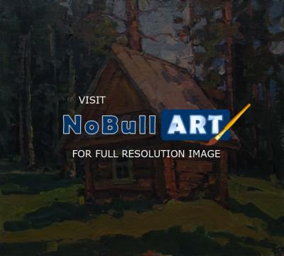 Multiple - Forest Hut - Oil On Cardboard