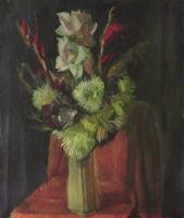 Flowers In A Vase - Oil On Canvas Paintings - By Vasily Belikov, Impressionism Painting Artist