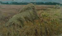 Haystack - Oil On Canvas Paintings - By Vasily Belikov, Impressionism Painting Artist