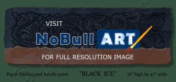 Abstract Bas-Reliefs - Black Ice - Cast Paper