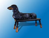 Deco Dog - Poly-Resin  Wood Sculptures - By Pam Foss, Whimsical Sculpture Artist