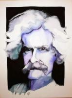 Twain - Marker Mixed Media - By John Heslep, Stylized Realism Mixed Media Artist