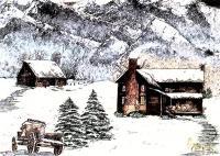 Early Snowfall - Oil Paintings - By Penny Everhart, Realism Painting Artist