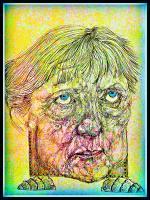 Hopless - Young Merkel Caricature - Pencilpaper