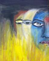 Subjection - Water Base Paintings - By Neet Kulkul, Portrayal Painting Artist