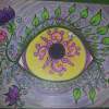 Eye Of Eve - Colored Pencils Drawings - By Kelly Meyer, Free Style Drawing Drawing Artist