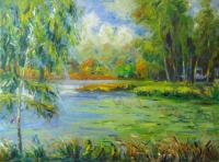 Landscape - Oil On Canvas Paintings - By Liudvikas Daugirdas, Impressionism Painting Artist