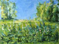 Meadow - Oil On Canvas Paintings - By Liudvikas Daugirdas, Impressionism Painting Artist