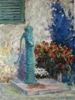 Architecture - Old Water Pump - Oil On Canvas