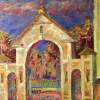 Church Gates - Oil On Canvas Paintings - By Liudvikas Daugirdas, Impressionism Painting Artist