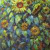 Sunflowers - Oil On Canvas Paintings - By Liudvikas Daugirdas, Impressionism Painting Artist