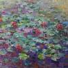 Water Lilies In The Deep Pond - Oil On Canvas Paintings - By Liudvikas Daugirdas, Impressionism Painting Artist