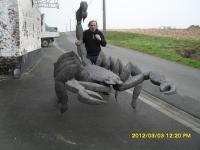 Giant Scorpion - Steel Sculptures - By Orhan Rashtana, Animals Sculpture Artist
