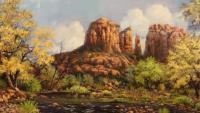 Courthouse Rock Sedona - Oil Paintings - By Walter Fenton, Realism Painting Artist