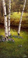 Aspen Glen - Digital Giclee Image On Canvas Paintings - By Walter Fenton, Realism Painting Artist