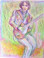 Jaming With Jack - Pen And Crayon Other - By Edward Karolewski, Hyper Realism Other Artist