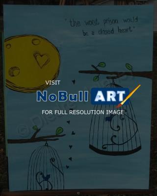 Acrylic Paintings - Closed Heart - Acrylic