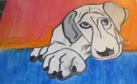 Great Dane Lover - Watercolor Paintings - By Diedre Maloney, Abstract Painting Artist