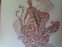 Abstract - Ethnic - Pencil Red And Black Ball Pen