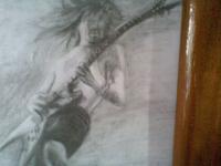 Guitarist - Charcoal Drawings - By Lenin Khundrakpam, Realistic Drawing Artist