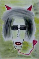 Vamp-Woman - 2008 Paintings - By Swetlana Huegi, Acryl Painting Artist