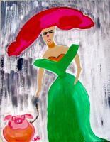 Miss Pig - 2007 Paintings - By Swetlana Huegi, Acrylic Painting Artist