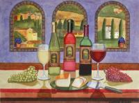 Wine And Drink - Wine In Tuscany - Watercolor