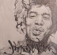 Mr Hendrix - Pencil Drawings - By Kev R, Realism Drawing Artist