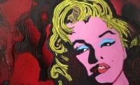 Monroe - Acrylic Paintings - By Kev R, Pop Painting Artist