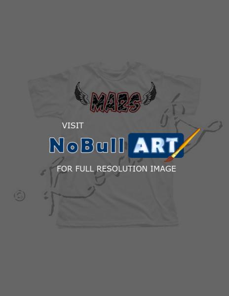 T-Shirt - Fly Me To Mars - Adobe Illustrator