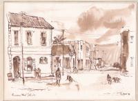 District Six Hanover St - Line  Wash Drawings - By Tony Grogan, Line And Wash Drawing Drawing Artist