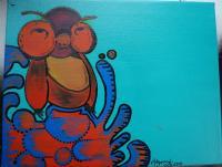 Owl - Spraypaint Acrylics Paintings - By Michael Yancy, Graffiti Painting Artist
