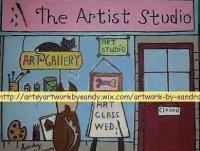 The  Artist Studio - Acrylic Paintings - By Sandy T, Colorful Painting Artist