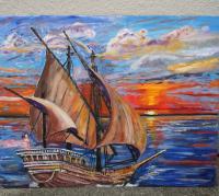 The Voyage - Acrylic Paintings - By Windie Guerrier, Abstracted Realism Painting Artist