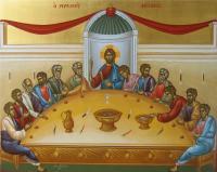 The Last Supper - Egg Tempera Paintings - By Adamos Adamou, Byzantine Painting Artist
