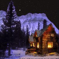 Cabin In The Woods - Digital Digital - By Damon Keifer, Abstract Digital Artist