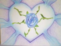 Bleeding Love - Colored Pencil On Paper Drawings - By Katherine Keith, Channeled Art Drawing Artist