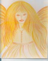 Fairy Guide - Colored Pencil On Paper Drawings - By Katherine Keith, Channeled Art Drawing Artist