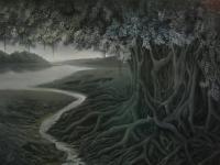 Dawn In Sundarbans - Oil Painting Paintings - By Pratik Chattopadhyay, Nature Painting Artist