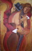Love 4 Music - Acrylic Paintings - By Monique And Nate Dunson, Figuritive Painting Artist