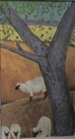 Sheep - Acrylic Paintings - By Kathy Sands, Free Style Painting Artist