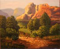 Landscape - Canyon - Western Us - Oil On Canvas