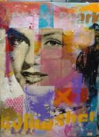 Marilyn Monroe - Mixed Media Paintings - By Claus Costa, Pop Art Painting Artist