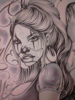 Smile Now Cry Later - Pen  Paper Drawings - By Carlos Torres, Tattoo Drawing Artist