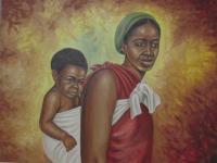 5 - Mother And Child - Oil On Canvas