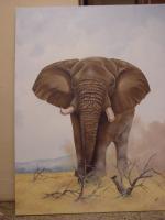 African Dust - Acrylic On Canvas Paintings - By Ahmed Sabir, Animals Painting Artist